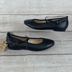 BERTUCHI Made in Spain Womens Sz EU 37 US 7 Mary Jane Ballet Flats Black